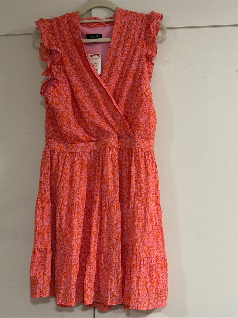 Rachel Zoe Girls' Pink & Coral Floral Tiered Sundress